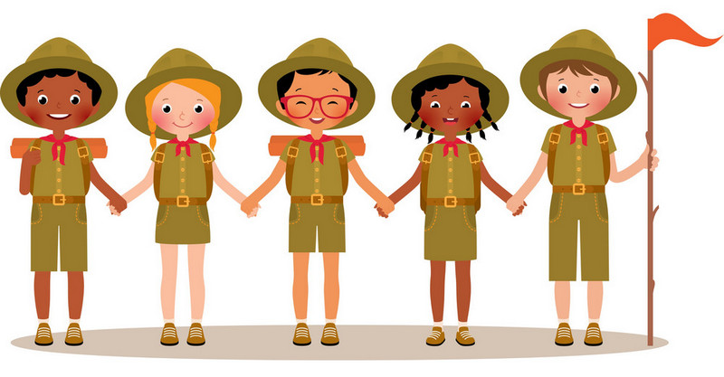 group-of-children-boys-and-girls-scouts-vector-4719840